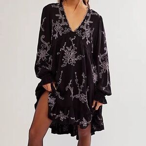 Free people Black and Purple Estella Dress
